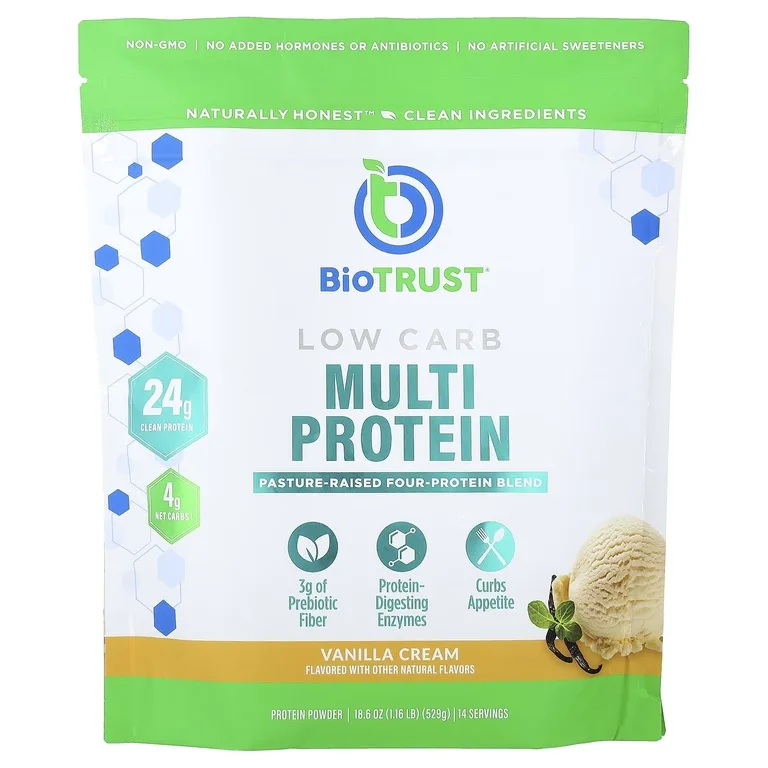 BioTRUST, низкоуглеводный, мультипротеиновый комплекс, со вкусом ванильного крема, 529 г (1,16 фунта)