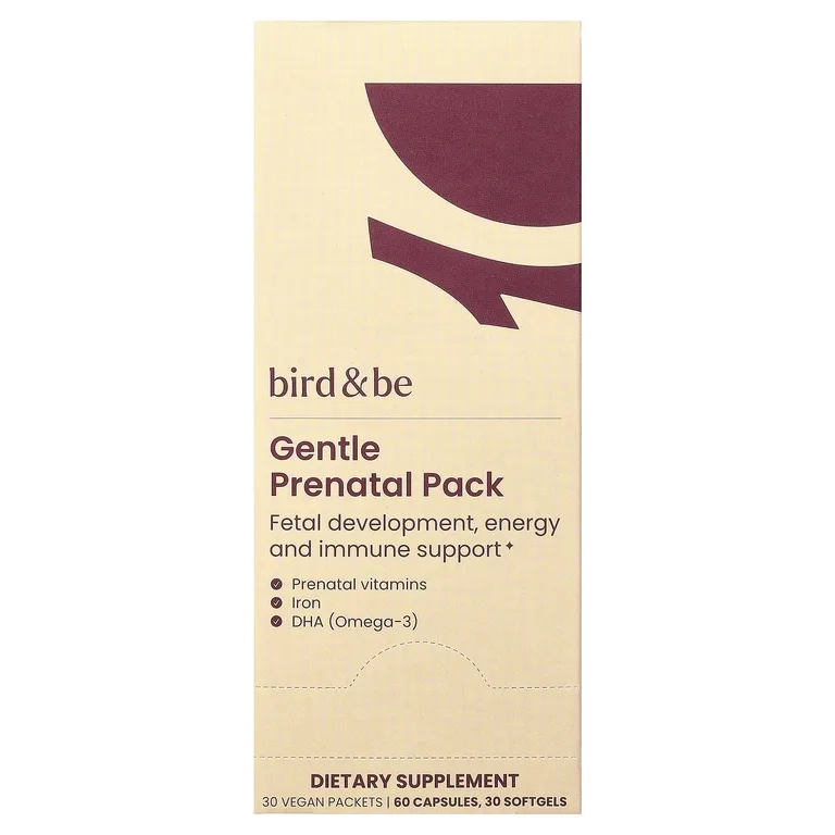 Bird&Be, Gentle Prenatal Pack, 30 веганских пакетиков