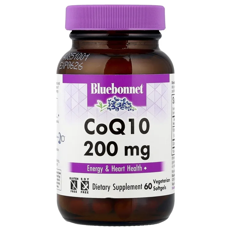 Bluebonnet Nutrition, коэнзим Q10, 200 мг, 60 желатиновых капсул