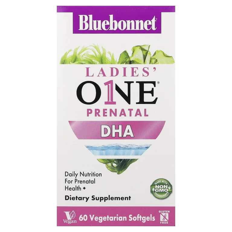 Bluebonnet Nutrition, Пренатальный комплекс ДГК, 60 вегетарианских капсул (200 мг в 1 капсуле)