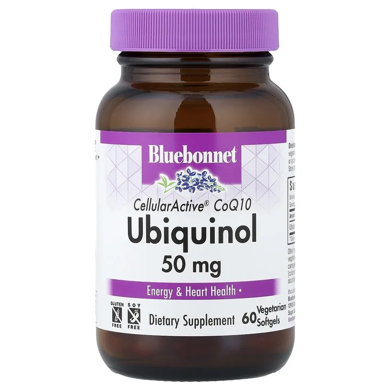 Bluebonnet Nutrition, убихинол, 50 мг, 60 вегетарианских капсул