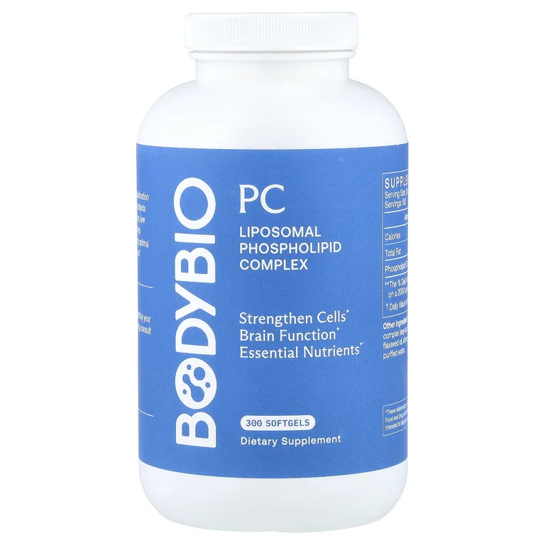 BodyBio, ФК, липосомальный фосфолипидный комплекс, 300 капсул (650 мг в 1 капсуле)