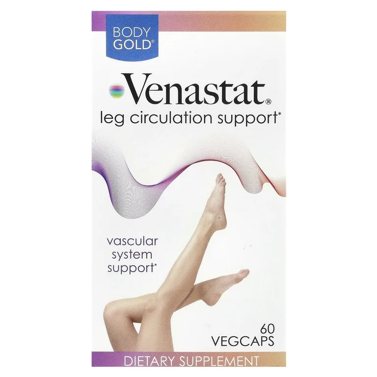 BodyGold, Venastat®, 60 растительных капсул