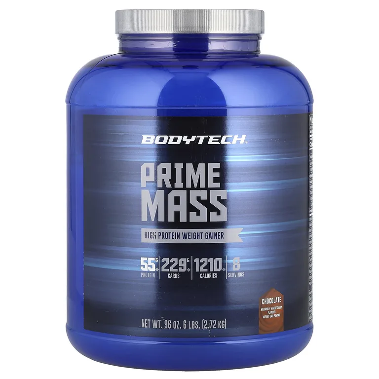 BodyTech, Prime Mass, средство для набора веса с высоким содержанием белка, шоколад, 2,72 кг (6 фунтов)