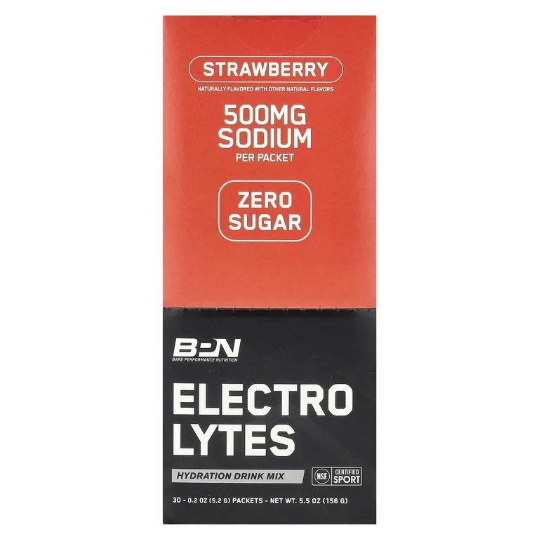 BPN, Electrolytes, смесь для гидратирующих напитков, клубника, 30 пакетиков по 5,2 г (0,2 унции)