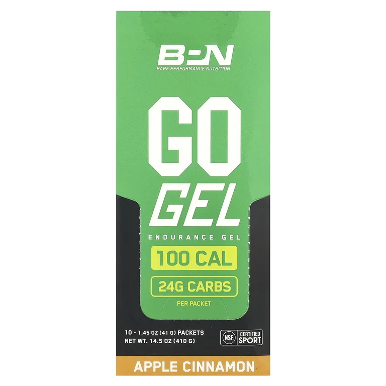 BPN, Go Gel, Endurance гель, яблоко и корица, 10 пакетиков по 41 г (1,45 унции)