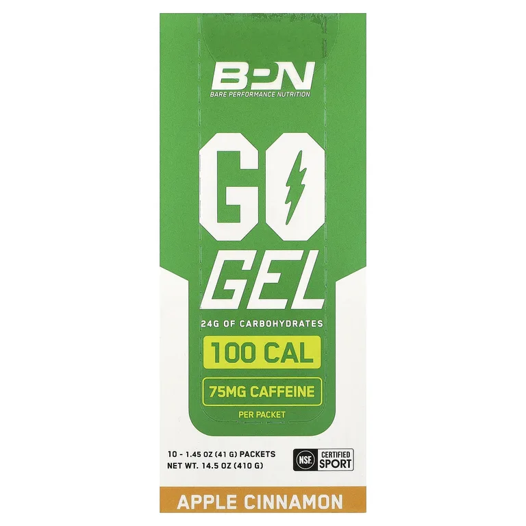 BPN, Go Gel, яблоко и корица, 10 пакетиков по 41 г (1,45 унции)