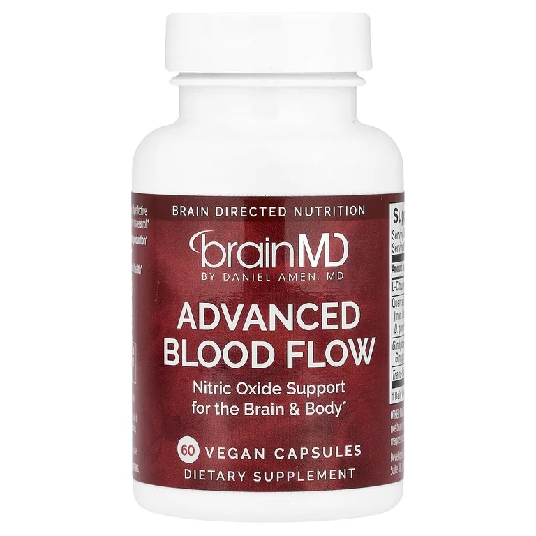 BrainMD, Advanced Blood Flow, улучшенный кровоток, 60 веганских капсул