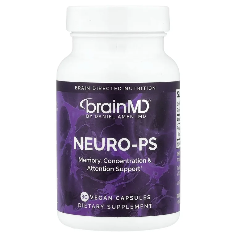 BrainMD, Neuro-PS, 30 веганских капсул (150 мг в 1 капсуле)