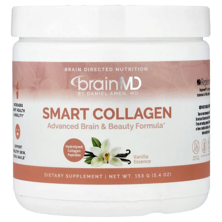 BrainMD, Smart Collagen, со вкусом ванильной эссенции, 153 г (5,4 унции)