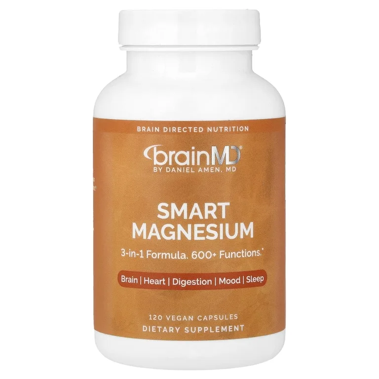 BrainMD, Smart Magnesium, магний, 120 веганских капсул (150 мг в 1 капсуле)