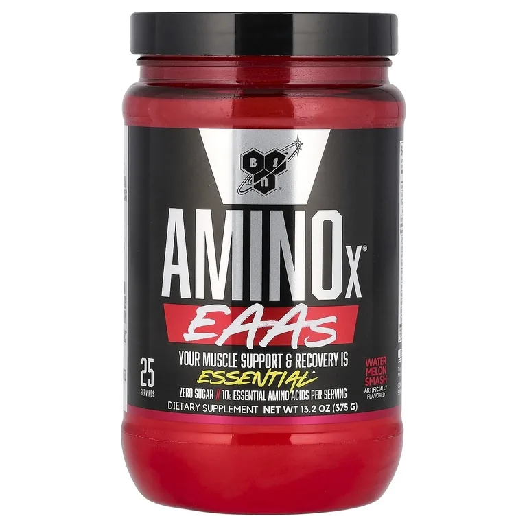 BSN, AminoX, EAAs, Watermelon Smash (на основе арбуза), поддержка и восстановление мышц, 375 г (13,2 унции)
