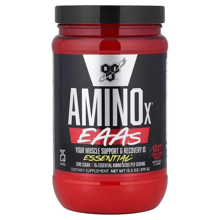 BSN, AminoX®, незаменимые аминокислоты, со вкусом клубники, питайя, 375 г (13,2 унции)