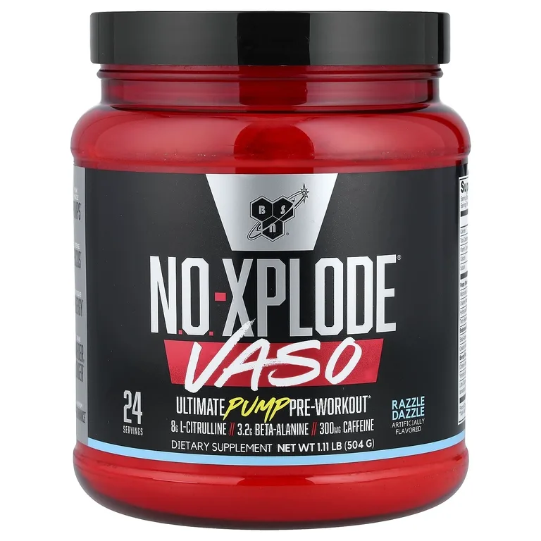 BSN, No-Xplode® VASO, предтренировочный комплекс для прокачки мышц, Razzle Dazzle, 504 г (1,11 фунта)