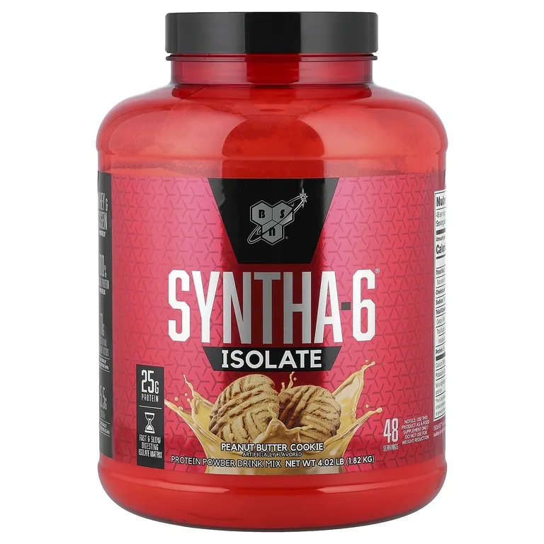 BSN, Syntha-6 Isolate, протеиновая смесь для приготовления напитка, печенье с арахисовой пастой, 1,82 кг (4,02 фунта)
