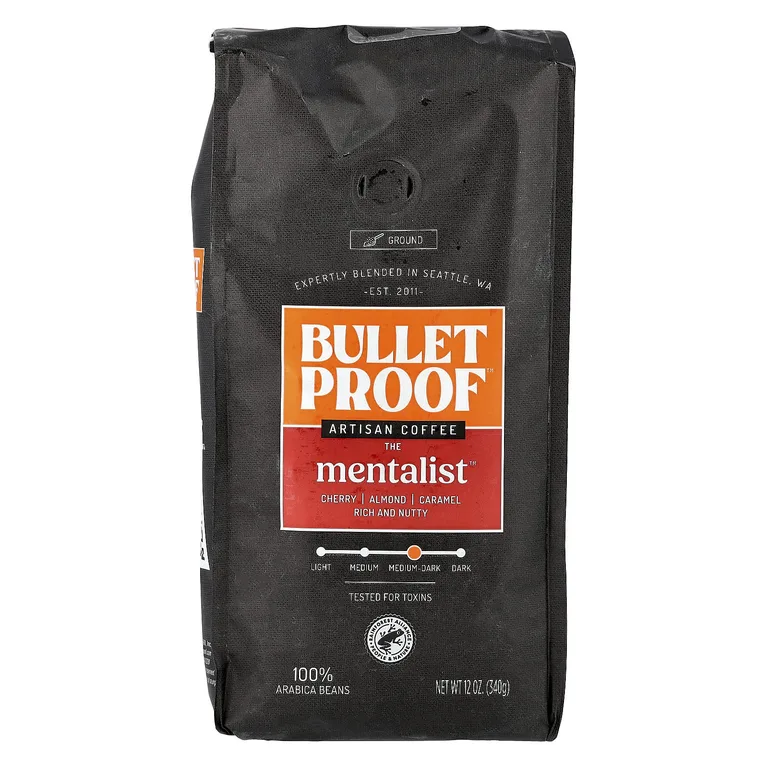 BulletProof, кофе, молотый, средней обжарки, 340 г (12 унций)