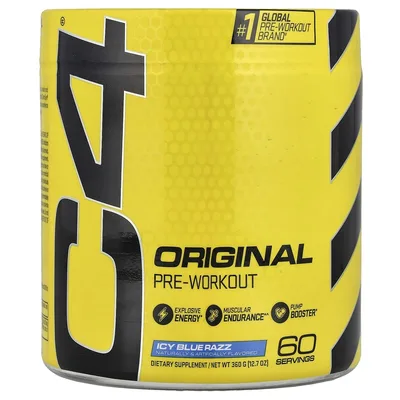 C4 / Cellucor, C4® Original, предтренировочный комплекс, со вкусом голубой малины, 360 г (12,7 унции)