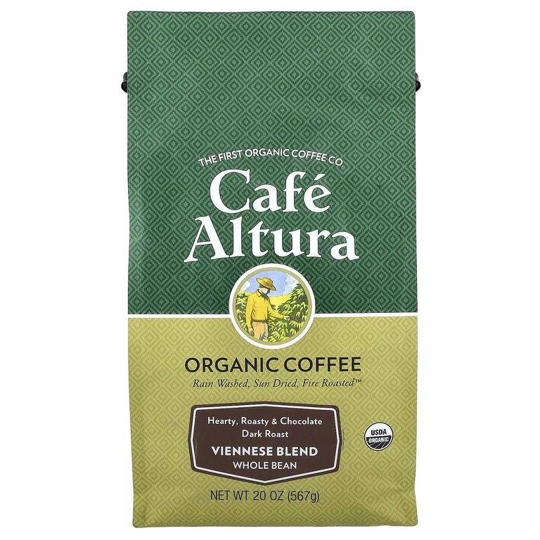 Cafe Altura, органический кофе, венская смесь, темная обжарка, цельные зерна, 567 г (20 унций)