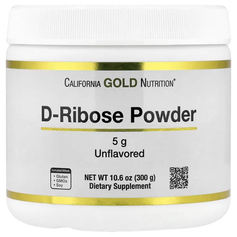 California Gold Nutrition, D-рибоза в порошке, без добавок, 300 г (10,6 унции)
