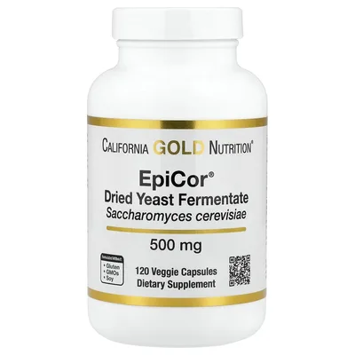 California Gold Nutrition, Epicor®, сухой дрожжевой ферментат, 500 мг, 120 растительных капсул