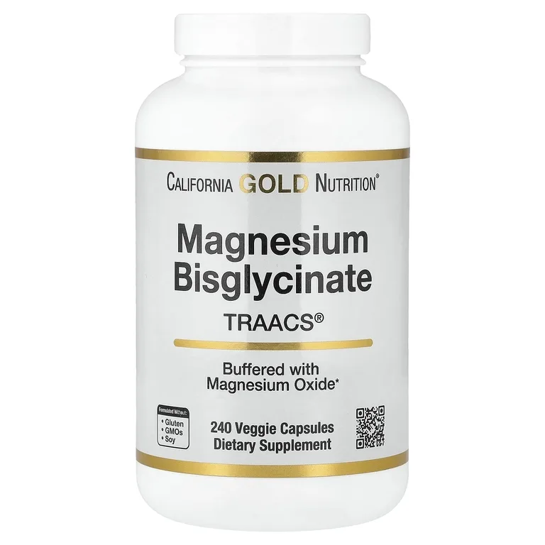 California Gold Nutrition, хелатный бисглицинат магния, Albion TRAACS®, 240 растительных капсул (100 мг в 1 капсуле)