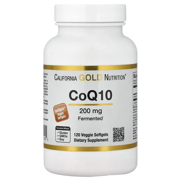 California Gold Nutrition, коэнзим Q10, 200 мг, 120 растительных капсул