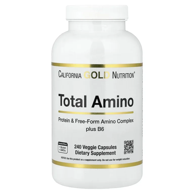 California Gold Nutrition, комплекс аминокислот с витамином B6 и смесью 20 аминокислот, 240 вегетарианских капсул