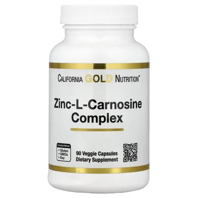 California Gold Nutrition, комплекс с цинк-L-карнозином, 90 вегетарианских капсул