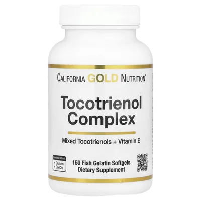 California Gold Nutrition, комплекс токотриенолов с витамином E, 150 капсул из рыбьего желатина
