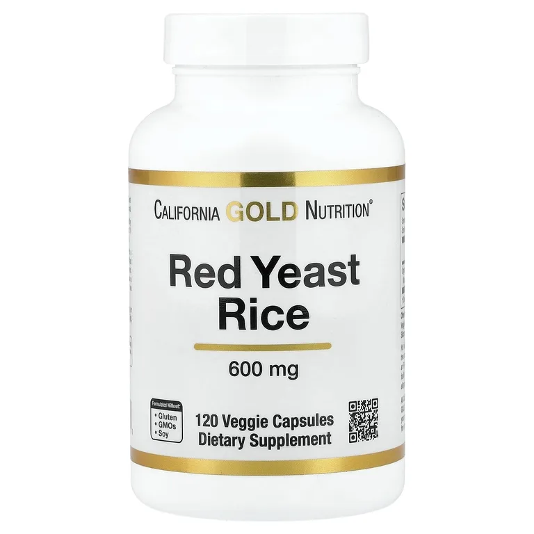 California Gold Nutrition, красный ферментированный рис, 600 мг, 120 растительных капсул