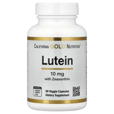 California Gold Nutrition, лютеин, 90 вегетарианских капсул