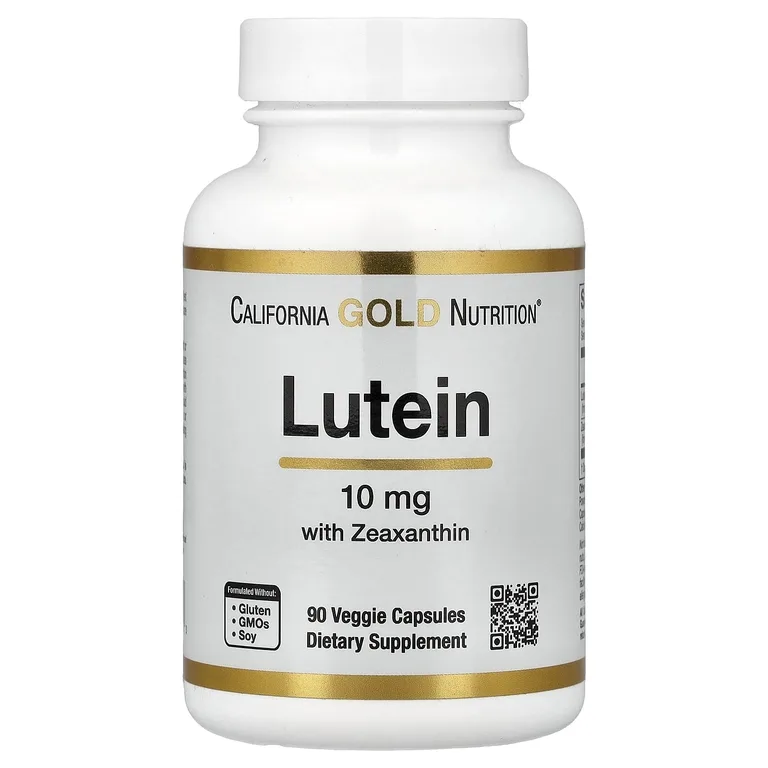 California Gold Nutrition, лютеин, 90 вегетарианских капсул