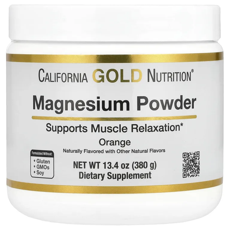 California Gold Nutrition, магний в растворимом порошке, со вкусом апельсина, 380 г (13,4 унции)