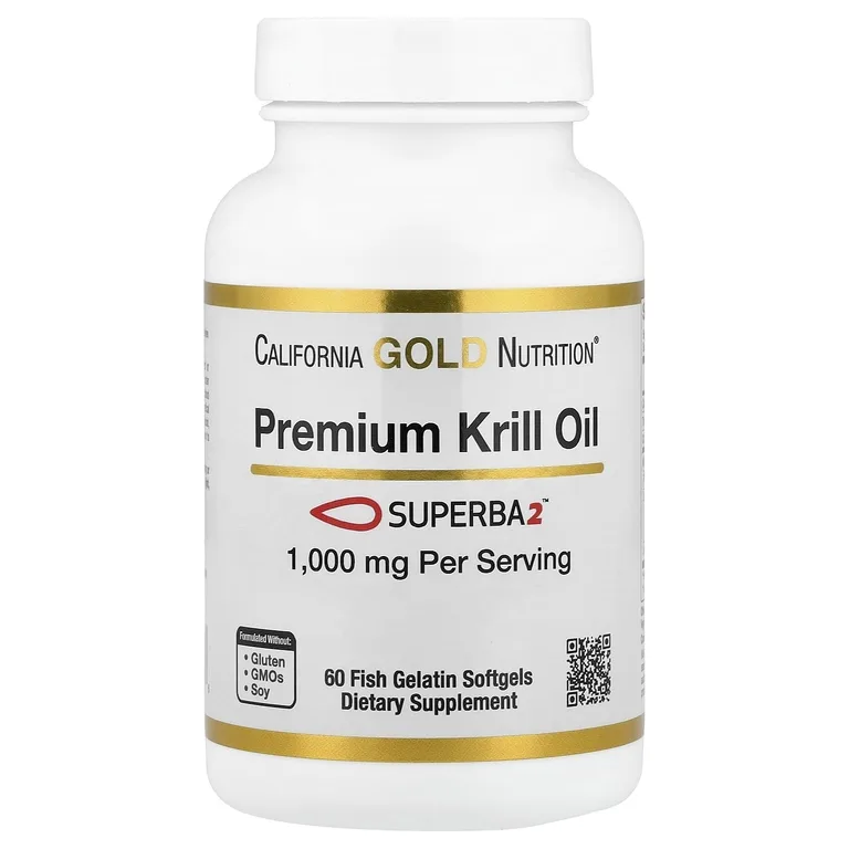 California Gold Nutrition, масло криля премиального качества с Superba2™, 1000 мг, 60 капсул