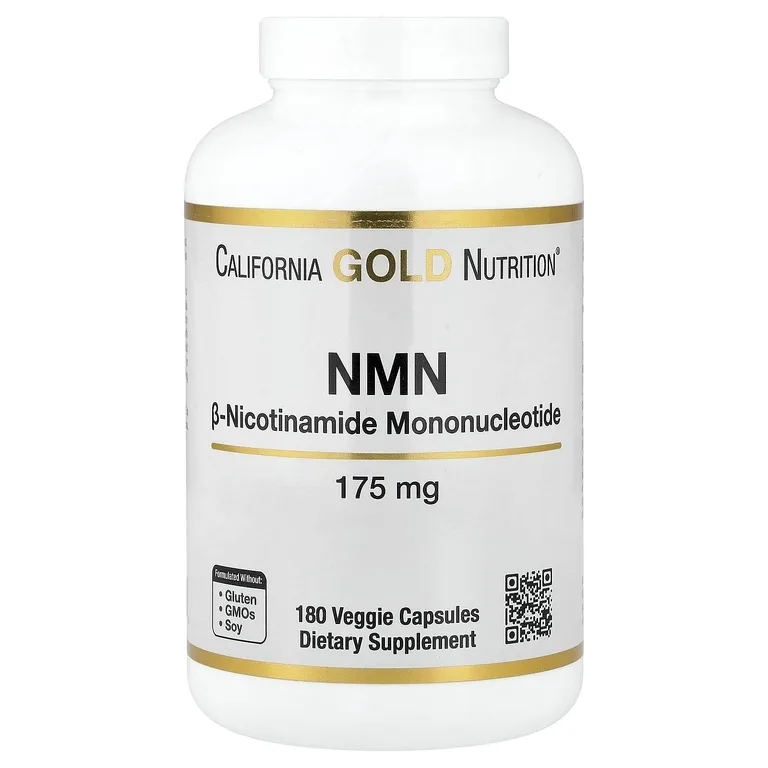 California Gold Nutrition, NMN, 175 мг, 180 растительных капсул
