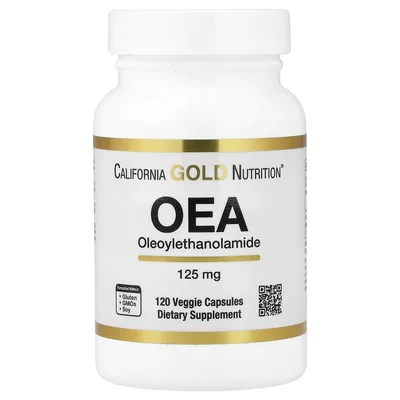 California Gold Nutrition, OЭA (олеоилэтаноламид), 125 мг, 120 растительных капсул