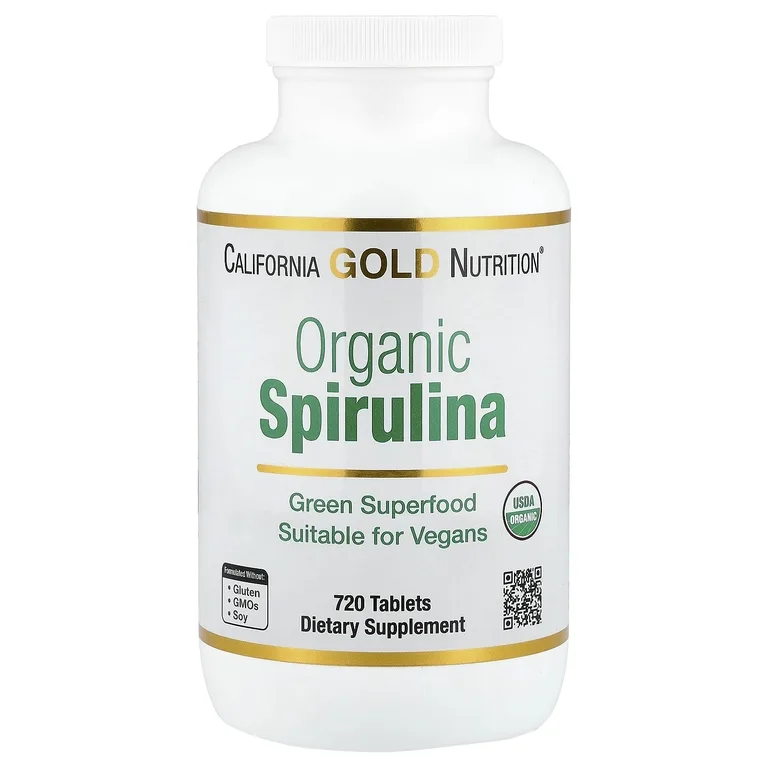California Gold Nutrition, органическая спирулина, 720 таблеток