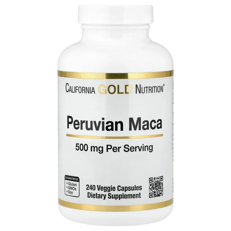 California Gold Nutrition, перуанская мака, 500 мг, 240 растительных капсул