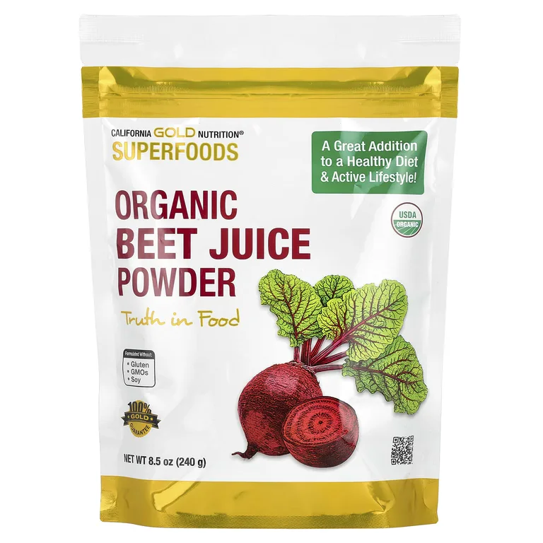 California Gold Nutrition, порошок из сока органической свеклы, 240 г (8,5 унции)