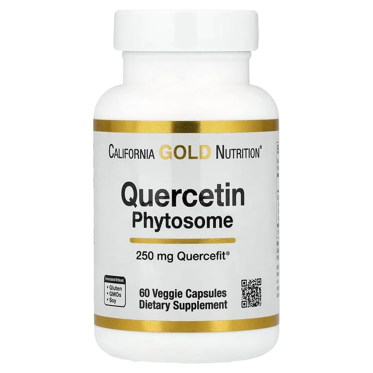 California Gold Nutrition, Quercetin Phytosome Quercefit®, фитосомы кверцетина, 250 мг, 60 растительных капсул