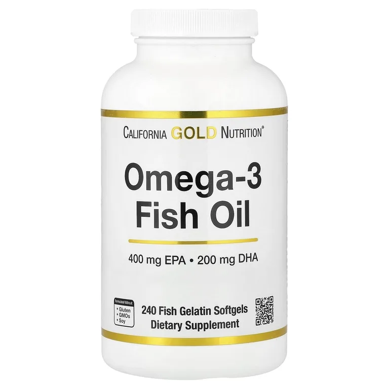 California Gold Nutrition, рыбий жир с омега-3, триглицерид Vivomega, 1000 мг, 240 рыбных капсул