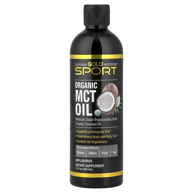 California Gold Nutrition, Sport, органическое масло MCT, без добавок, 355 мл (12 жидк. унций)