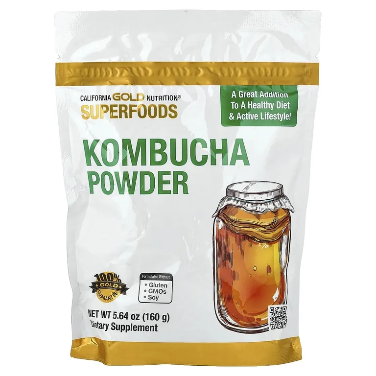 California Gold Nutrition, Superfoods, комбуча в порошке, без добавок, 160 г (5,64 унции)