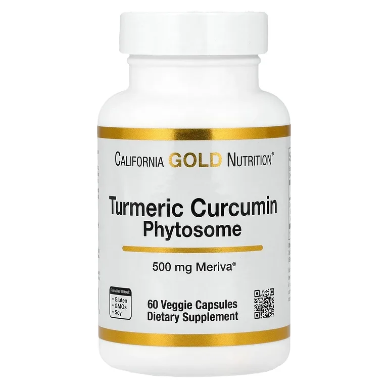 California Gold Nutrition, Turmeric Curcumin Phytosome Meriva®, фитосомы куркумина из куркумы, 500 мг, 60 растительных капсул