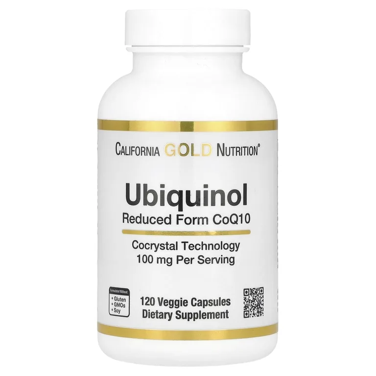 California Gold Nutrition, убихинол, восстановленная форма коэнзима Q10, 100 мг, 120 растительных капсул