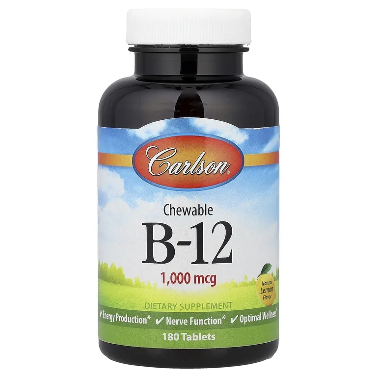 Carlson, B-12, 1000 мкг, 180 таблеток