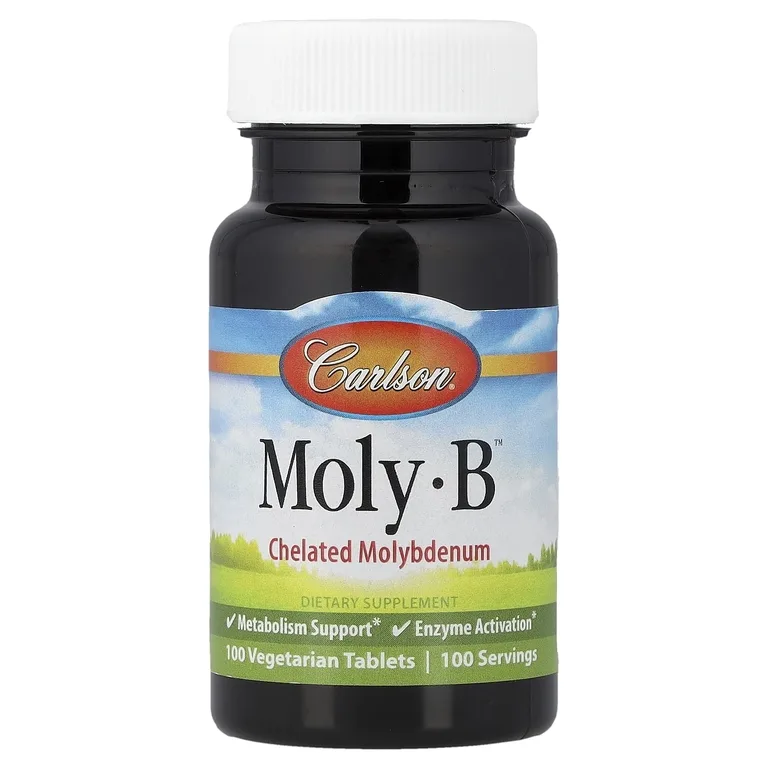 Carlson, Moly-B™, 100 вегетарианских таблеток (500 мкг в 1 таблетке)