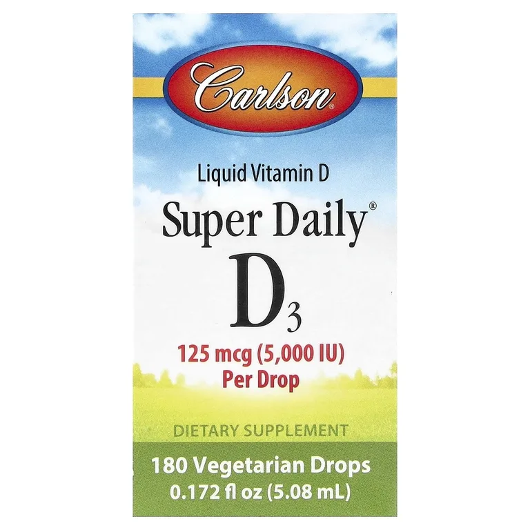 Carlson, Super Daily® D3, витамин D3, 5,08 мл (0,172 жидк. унции)