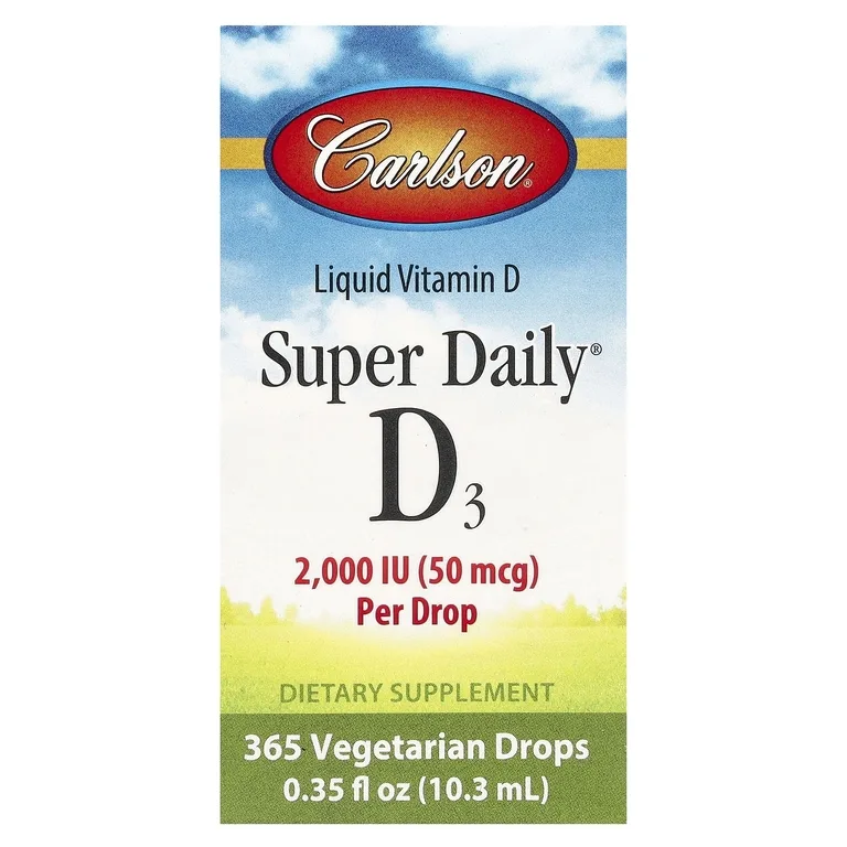 Carlson, витамин D3, 50 мкг (2000 МЕ), 10,3 мл (0,35 жидк. унции)
