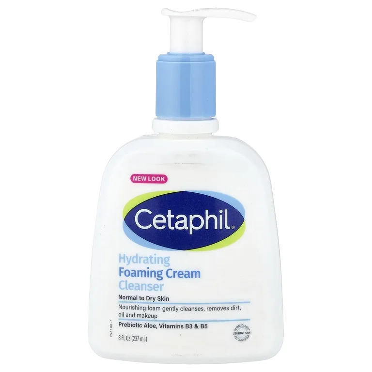 Cetaphil, увлажняющий очищающий крем-пенка, для нормальной и сухой кожи, 237 мл (8 жидк. унций)